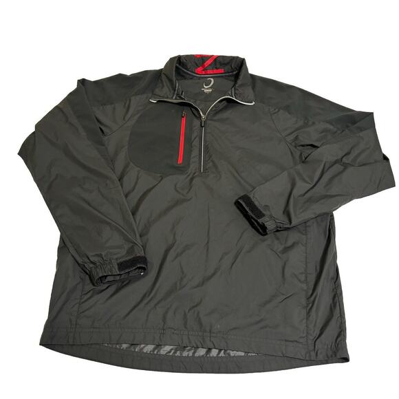 Zero Restriction Tour Series Mens Size S Black 1/2 Zip Windbreaker Gorpcore Camp - Picture 1 of 11